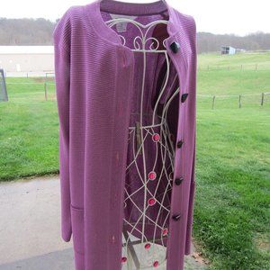 misook purple sweater small